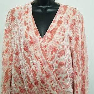 Astr the Label pleated bodysuit blouse